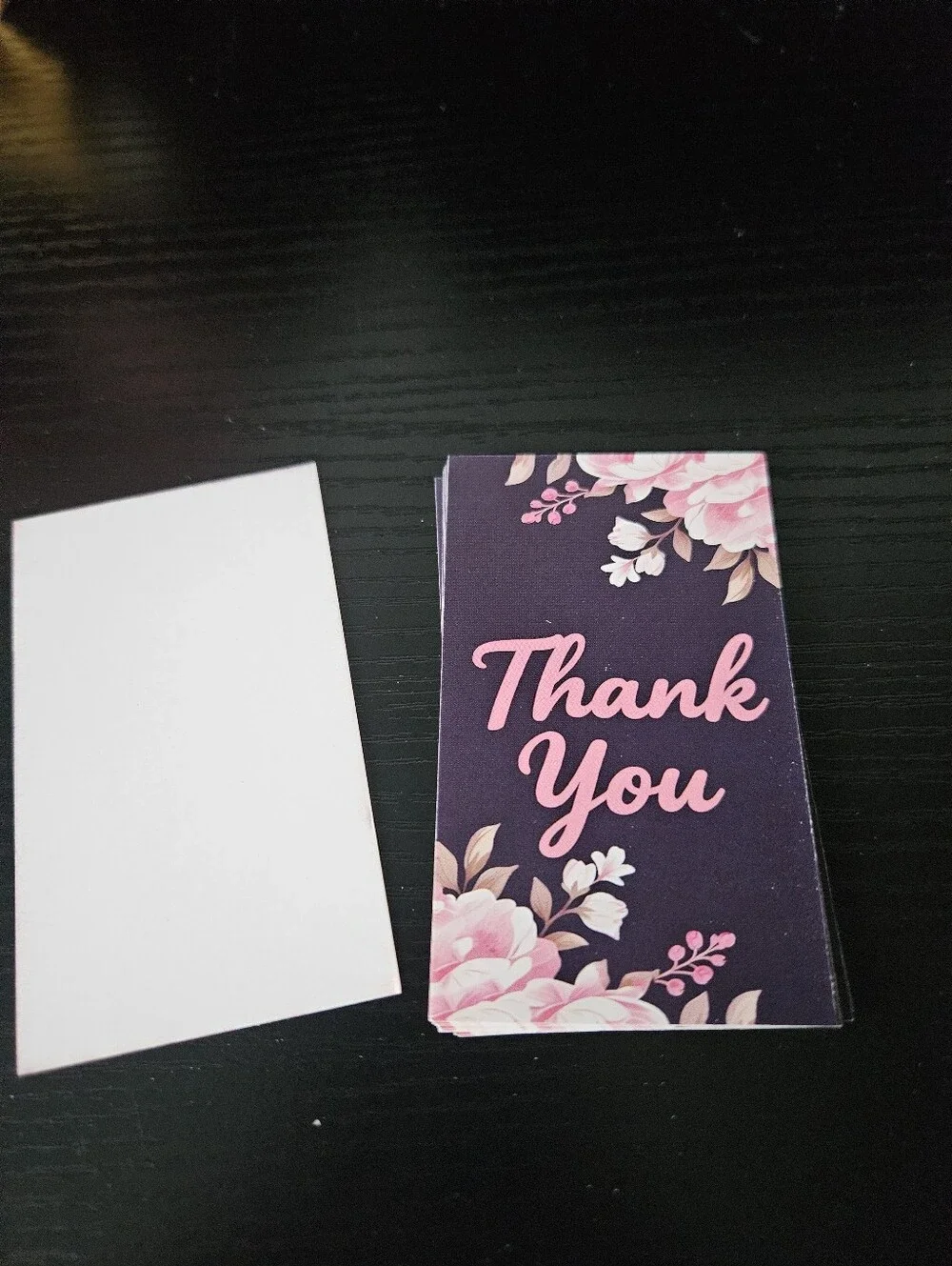 Purple And Pink Floral Thank You Cards